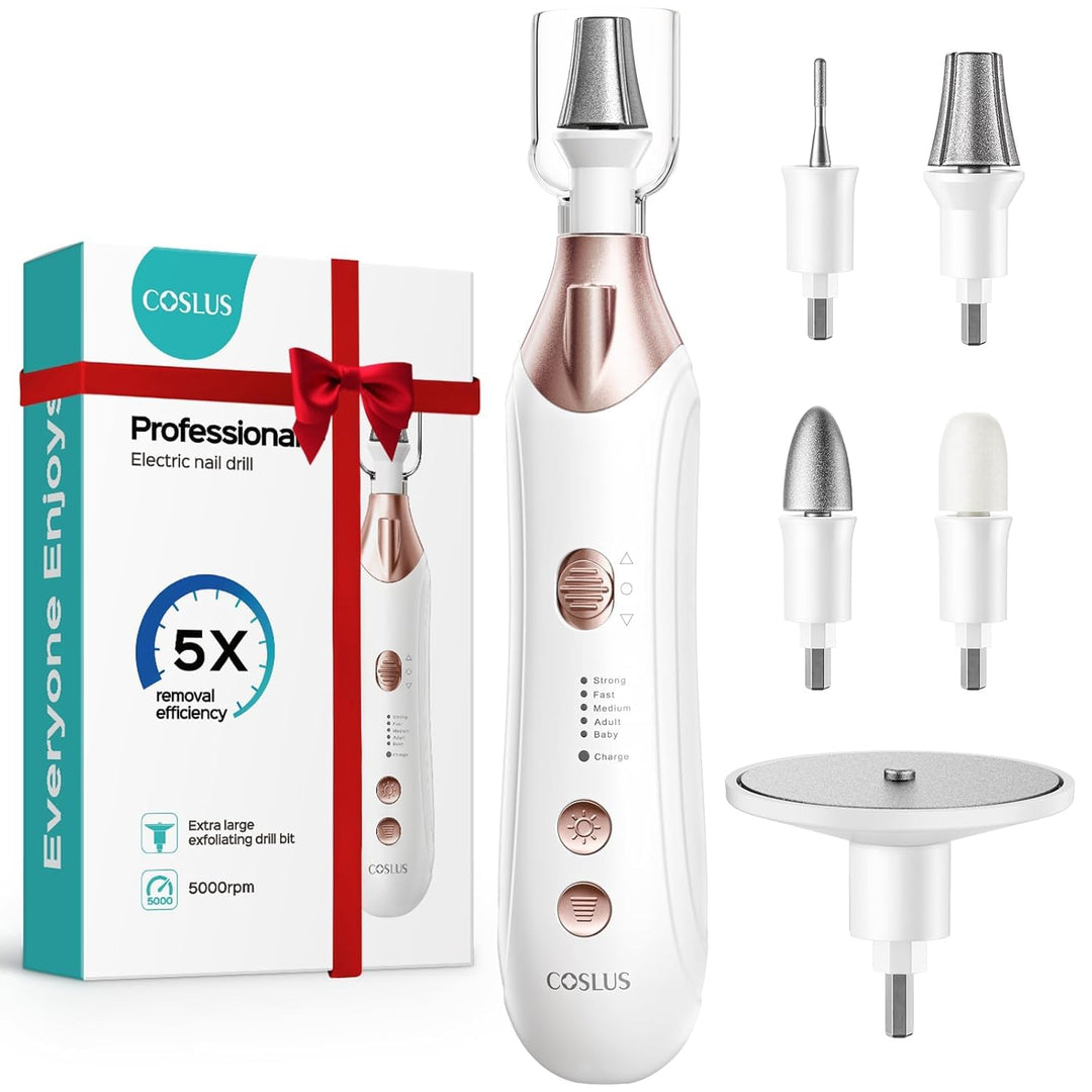 COSLUS Elektrische Maniküre und Pediküre set: 5-in-1 Professionelle Maniküre Pediküre set mit LED Li