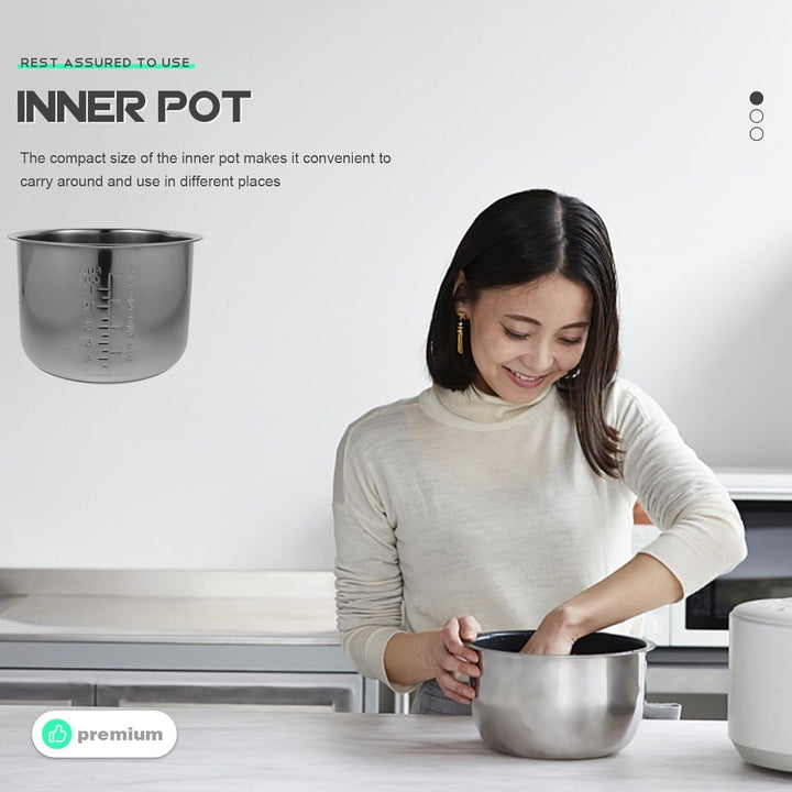 BESTonZON Auskleidung für Reiskocher Kochtopf Innentopf reiskocher innentopf 6l Kochgeschirr aus Ede