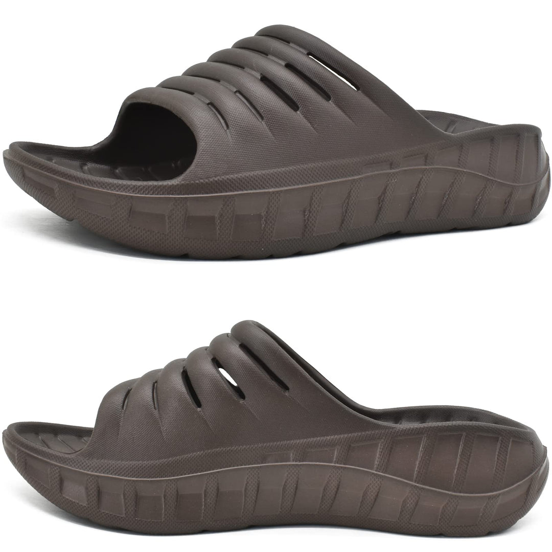 KuaiLu Recovery Sandalen Herren Bequeme Plantarfasziitis Schlappen Orthopädische Offene Zehen Männer