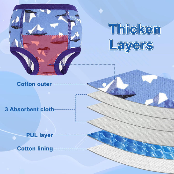 MOEMOE BABY Töpfchen Trainingshose 6 Stück Baby Trainingshosen Töpfchen Unterwäsche Kinder für Junge