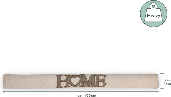 Beautissu 2er Set Zugluftstopper 100 cm lang Tuuli HE - Windstopper als Türvorleger, Haustür Rolle u