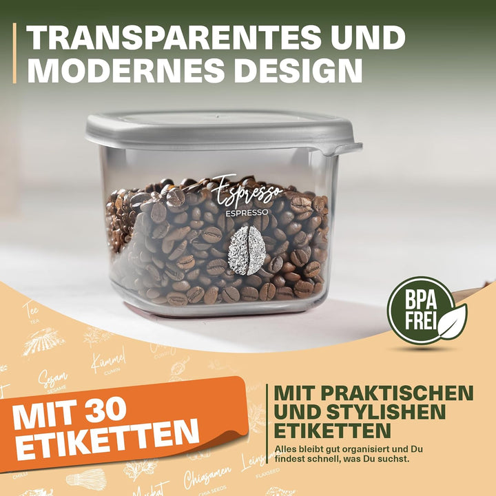 Viwares Vorratsdosen mit Deckel Luftdicht, 12er Vorratsbehälter Set BPA-Frei, Vorratsdose zur Müsli