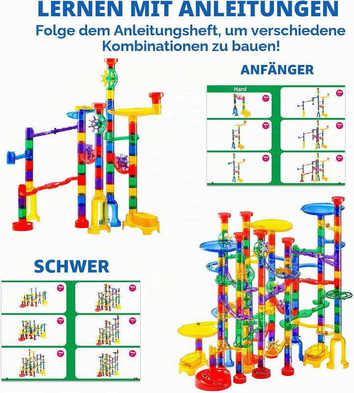 JOYIN 207 Stück leuchtende Murmeln, Bausteine, Spielzeug, 5 leuchtende Glasmurmeln, Stem-Spielzeug f