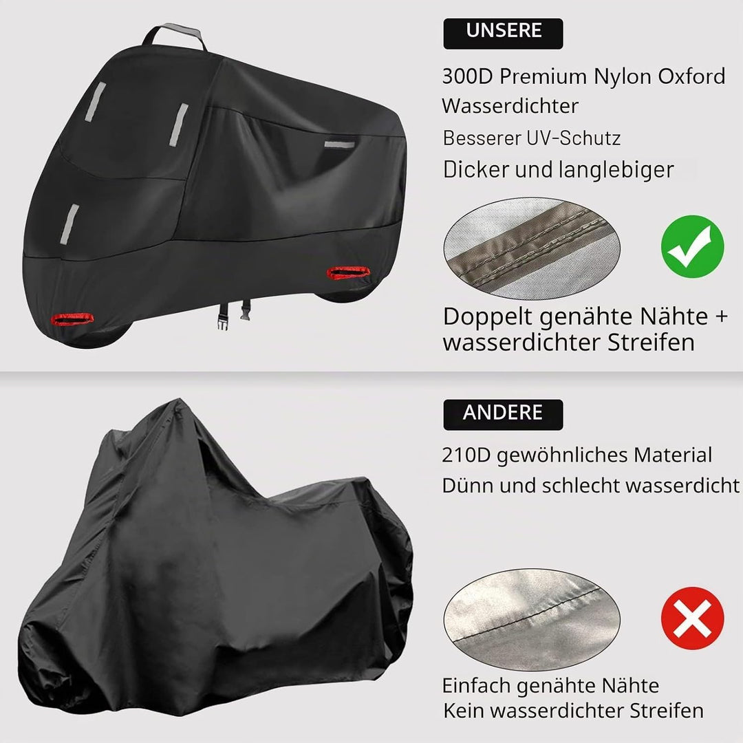 Motorrad Abdeckplane Wasserdicht 300D Motorradabdeckung Outdoor Roller Plane Wasserdicht Moped Garag