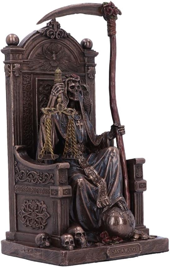Nemesis Now Dekofigur Santa Muerte's Thron, bronzefarben, 22 cm, D6003W2