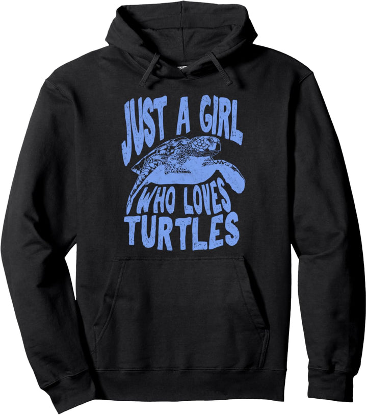Sea Turtle Just A Girl Who Loves Turtles Women Girls Cute Pullover Hoodie