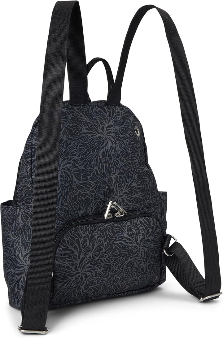 Baggallini Damen Securtex Anti-Diebstahl-Urlaubsrucksack Einheitsgrösse Midnight Blossom, Einheitsgr