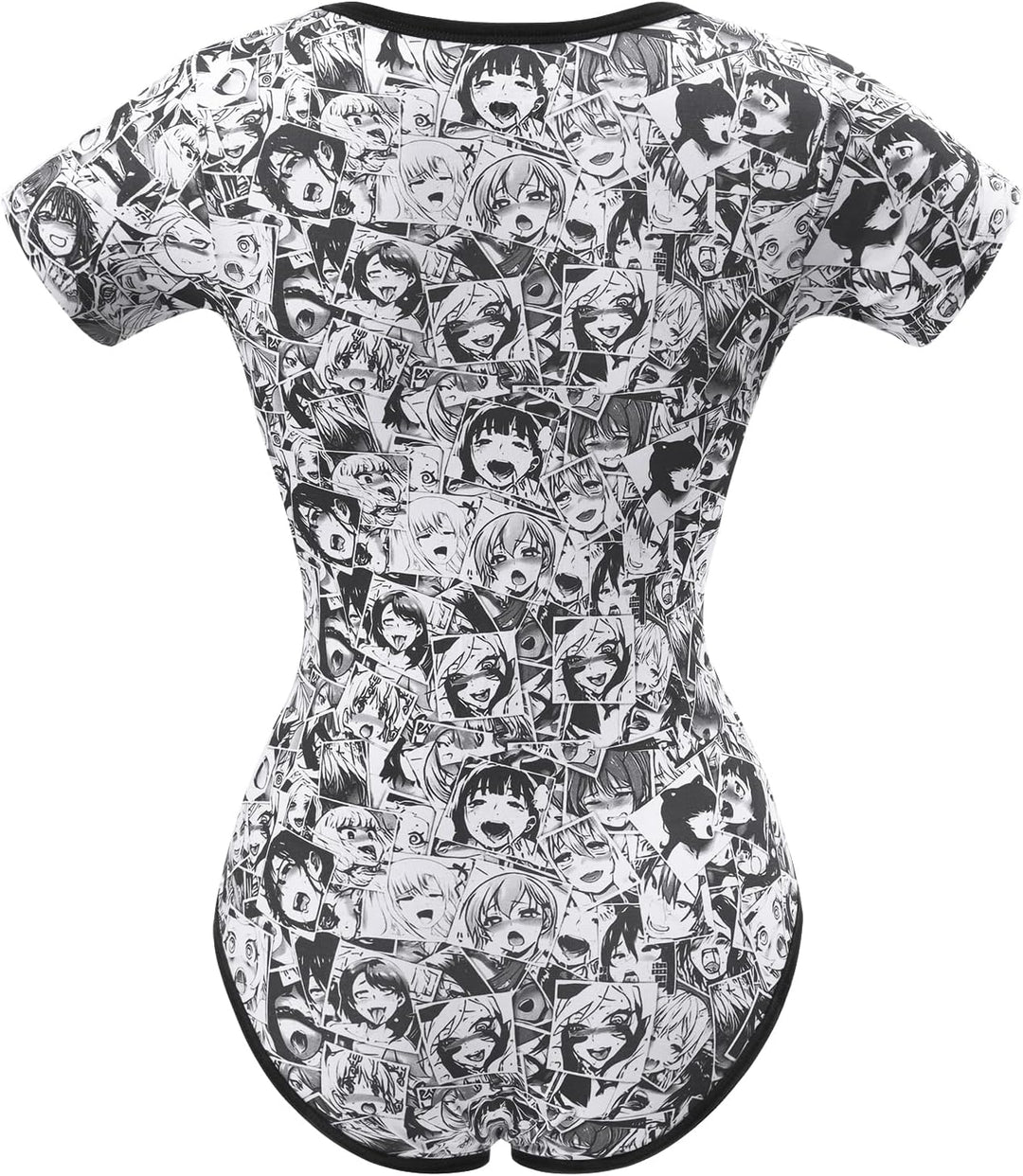 LittleForBig Baumwolle Strampler Onesie Pyjamas Bodysuit – UwU Strampler Schwarz XS, Schwarz XS
