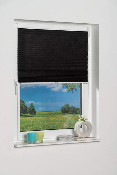 K-home Klemmfix-Plissee Palma Anthrazit 70 x 210 cm +++Verdunklung+++ 70 x 210 cm Anthrazit, 70 x 21