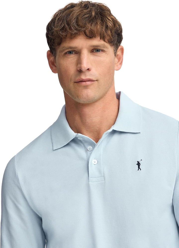 Polo Club Herren Poloshirt Kurzarm Regular Fit Baumwolle Männer Polohemd Longsleeve S Sky Blau, S Sk