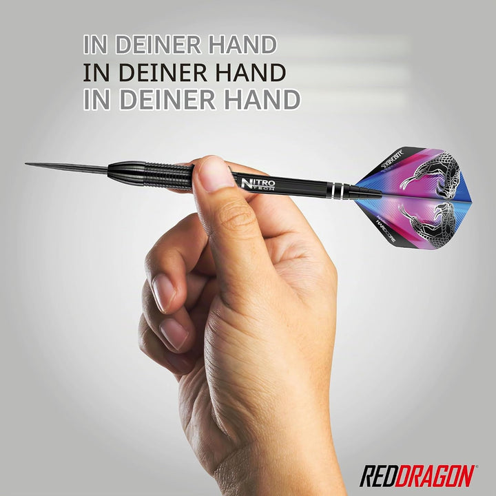 RED DRAGON Peter Wright Snakebite 3: 22g oder 26g Tungsten Darts mit Flights und Schäfte 22.0 Gramm,