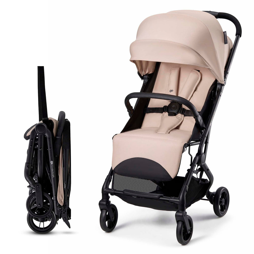 Kinderkraft INDY 3, leichter Buggy ab Geburt bis 15 kg, nur 7,3 kg, Einhand-Faltmechanismus CLICK &