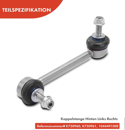 Frankberg 2x Koppelstange Hinterachse Links Rechts Kompatibel mit Model 3 5YJ3 2017-2022 Replace# 10