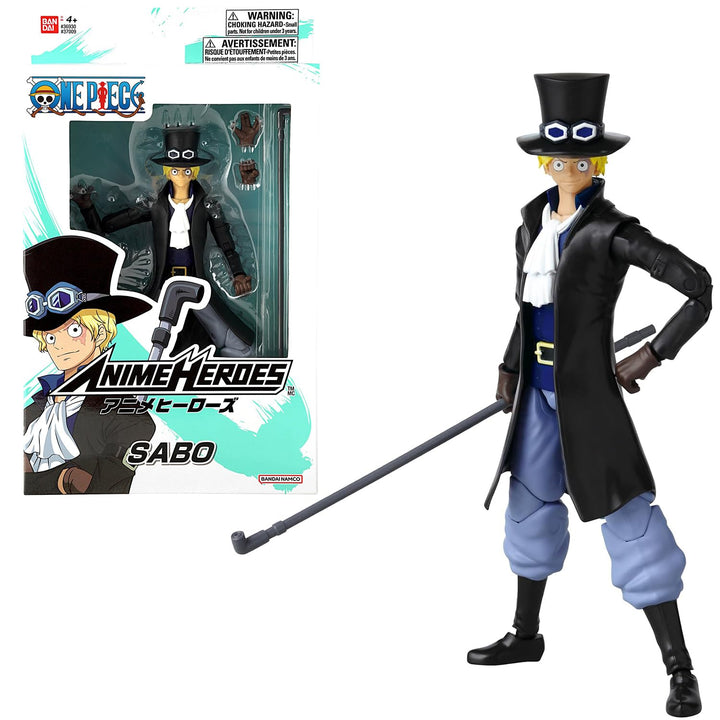 BANDAI - Anime Heroes - One Piece - Anime Heroes Figur 17 cm - Sabo - Offizielle One Piece Lizenz -