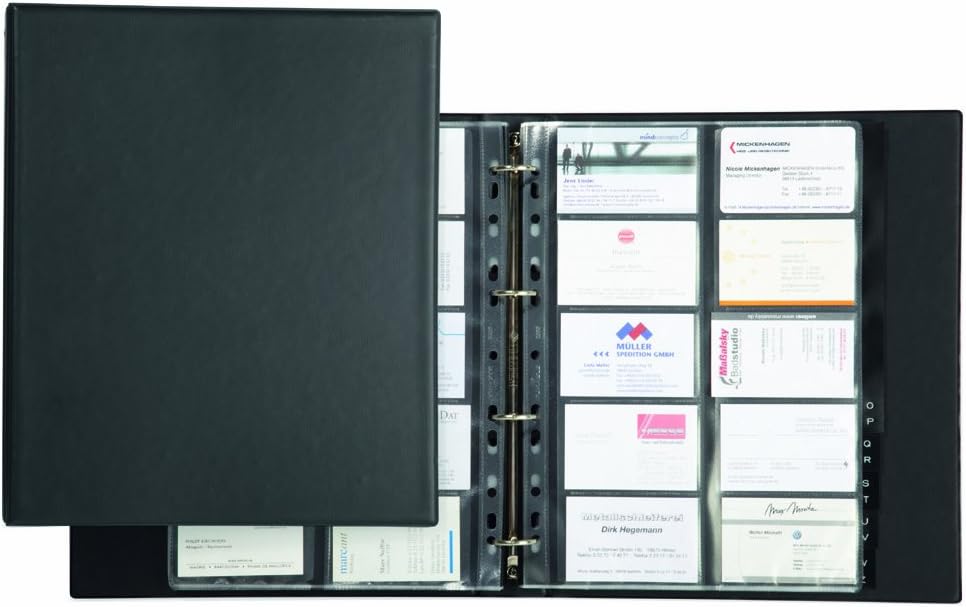 Durable Visitenkartenringbuch Visifix A4 Economy, für 400 Visitenkarten, inkl. Register A-Z, schwarz
