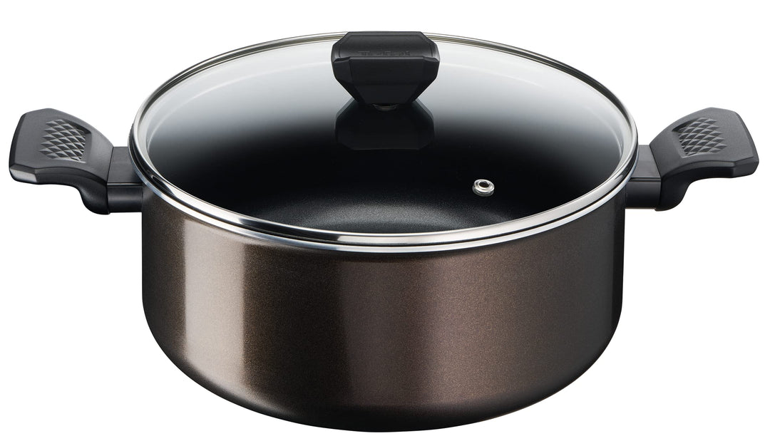 Tefal Easy Cook & Clean Kochtopf, 24 cm (4,7 l) + Deckel, für alle Herdarten ausser Induktion B55446