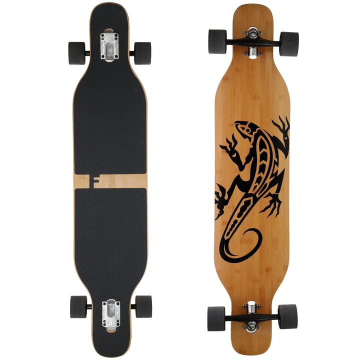 FunTomia Longboard mit 3 Flex Stufen Drop Through Cruiser Komplettboard Mach1 Speed Kugellager T-Too