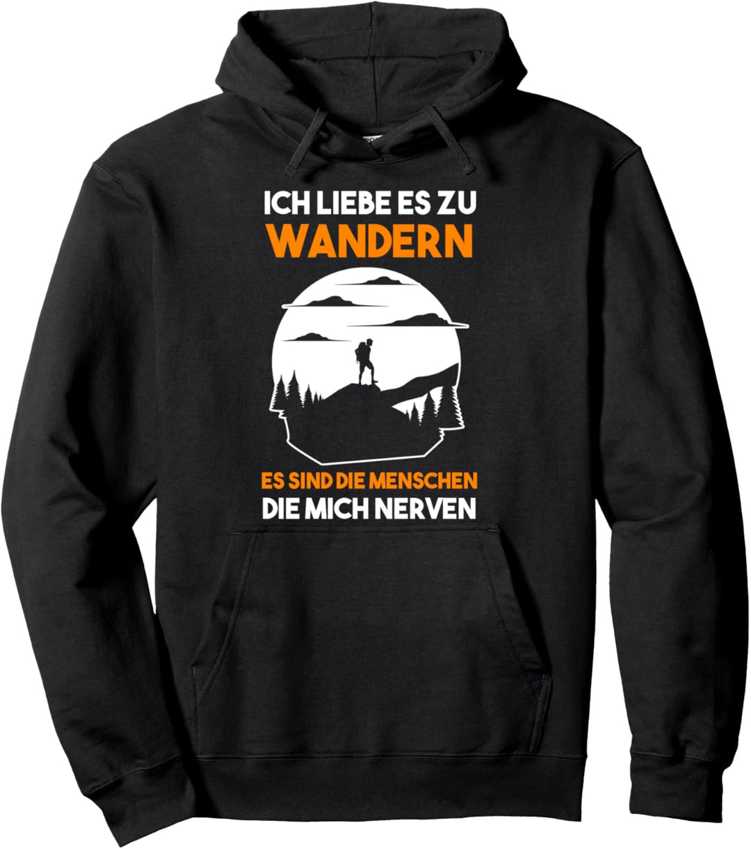 Wandern Bergwandern Wald Wanderweg Wanderer Pullover Hoodie