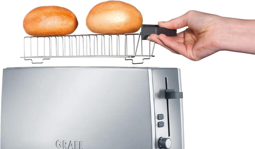 GRAEF Langschlitz-Toaster TO 90, Edelstahl, silber, TO90 Single, Single
