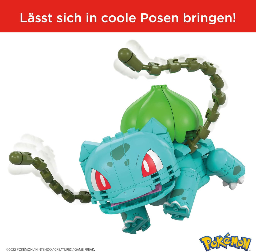 MEGA POKÉMON Bisasam - Bauset mit beweglicher Figur und Kampfeffekten, 175 Bausteine, inklusive Poké