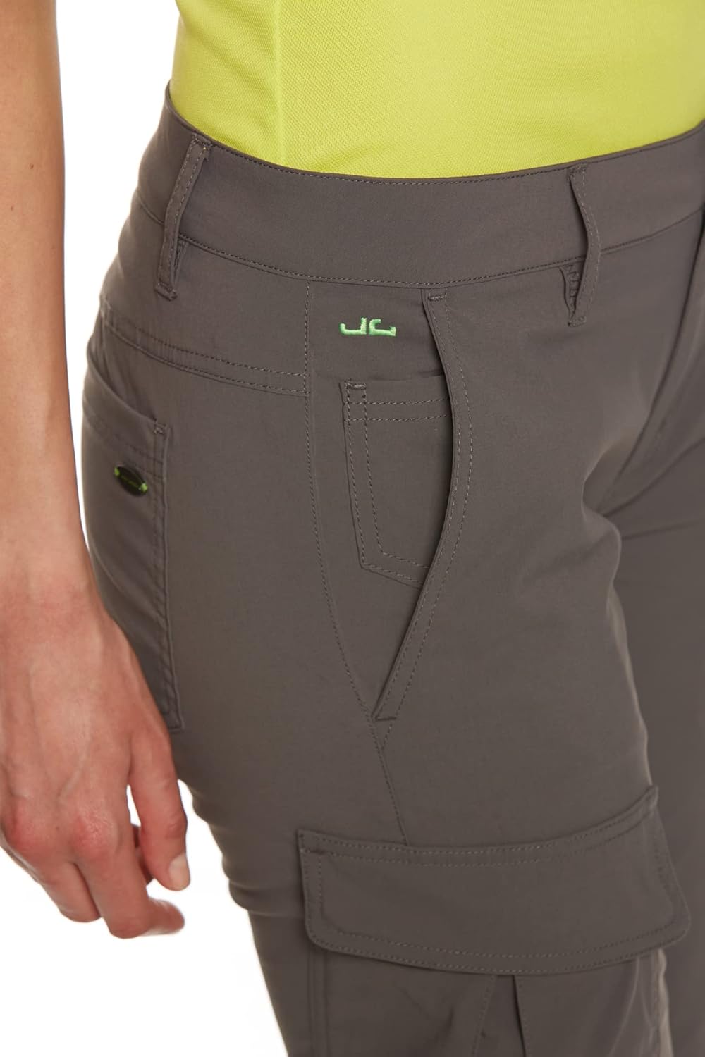 Jeff Green Damen Elastische Schnell Trocknende Kurze Leichte Cargo Outdoor Funktions Hose Melina Gra