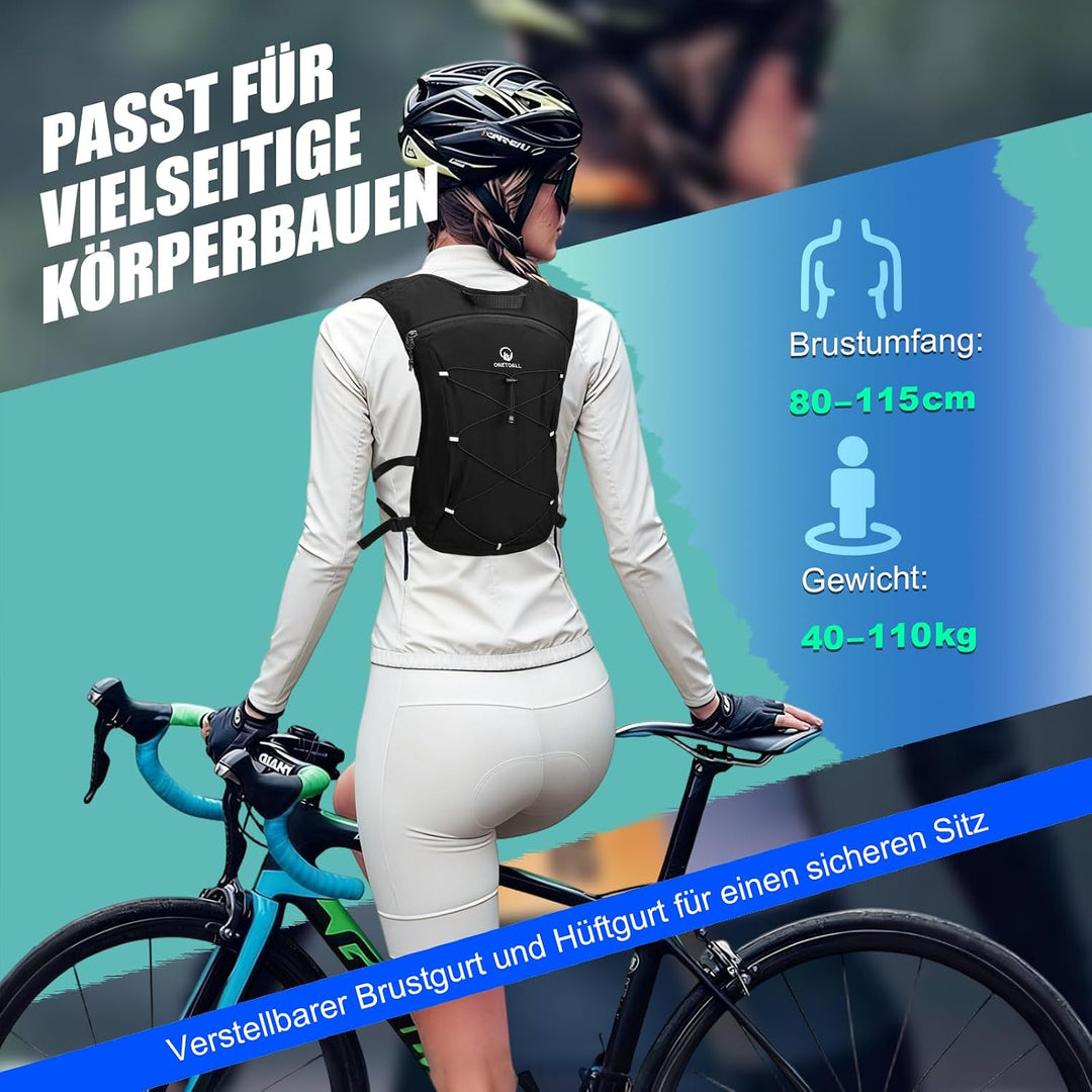 Laufweste Damen &amp; Herren mit 500ml Trinkflasche, Reflektierende Running Vest für Bessere Sichtbarkei