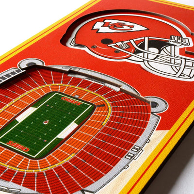 YouTheFan NFL 3D Stadion Banner, 15,2 x 48,3 cm Kansas City Chiefs, Kansas City Chiefs