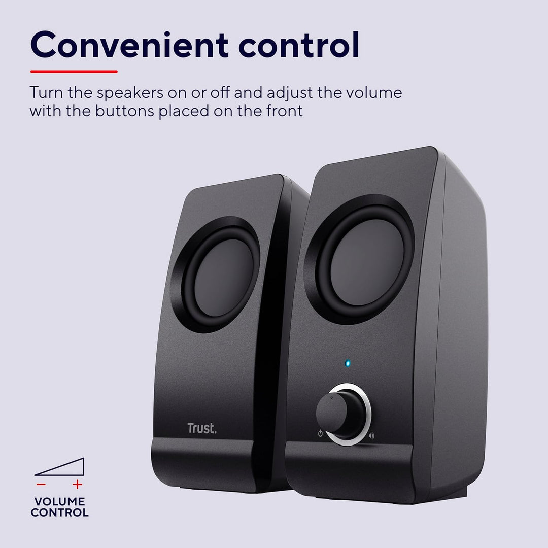Trust Remo 2.0 PC Lautsprecher Boxen 16 W (8 W RMS), 3,5 mm Audioanschluss, Stromversorgung über USB