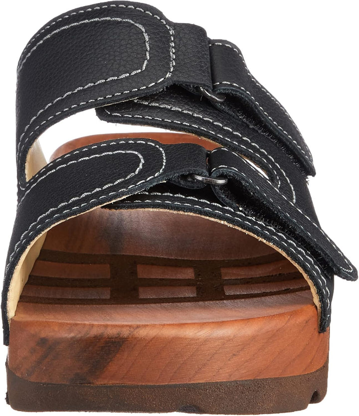 Woody Herren Roman Holzschuh, schwarz, 47 EU