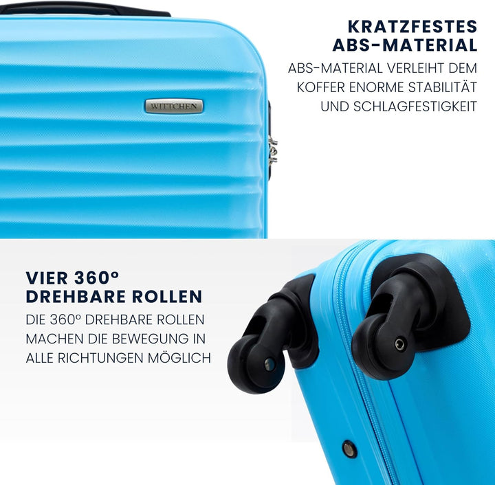 WITTCHEN Reisekoffer Handgepäck Kabinengepäck Rollkoffer Kabinenkoffer Kleiner Koffer Trolley Hartsc