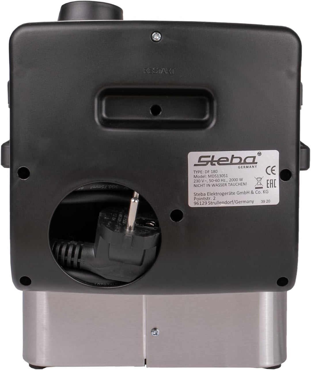 Steba DF 180 Edelstahl Fritteuse, Profi-Heizsystem, 3 L Metallic