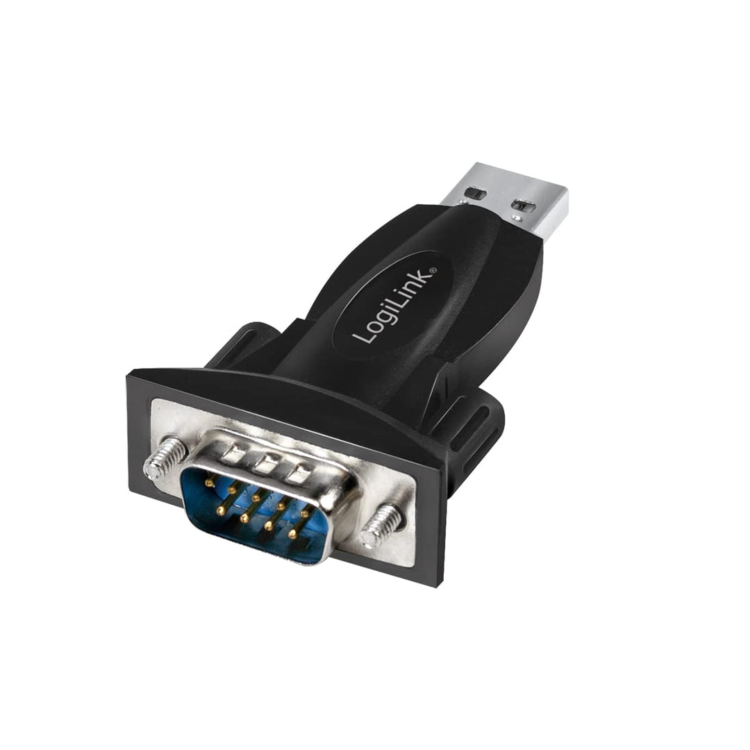 LogiLink AU0034 - USB 2.0-Adapter, USB-A (Stecker) zu DB9 (RS232 - Stecker), Activer Adapter mit Chi