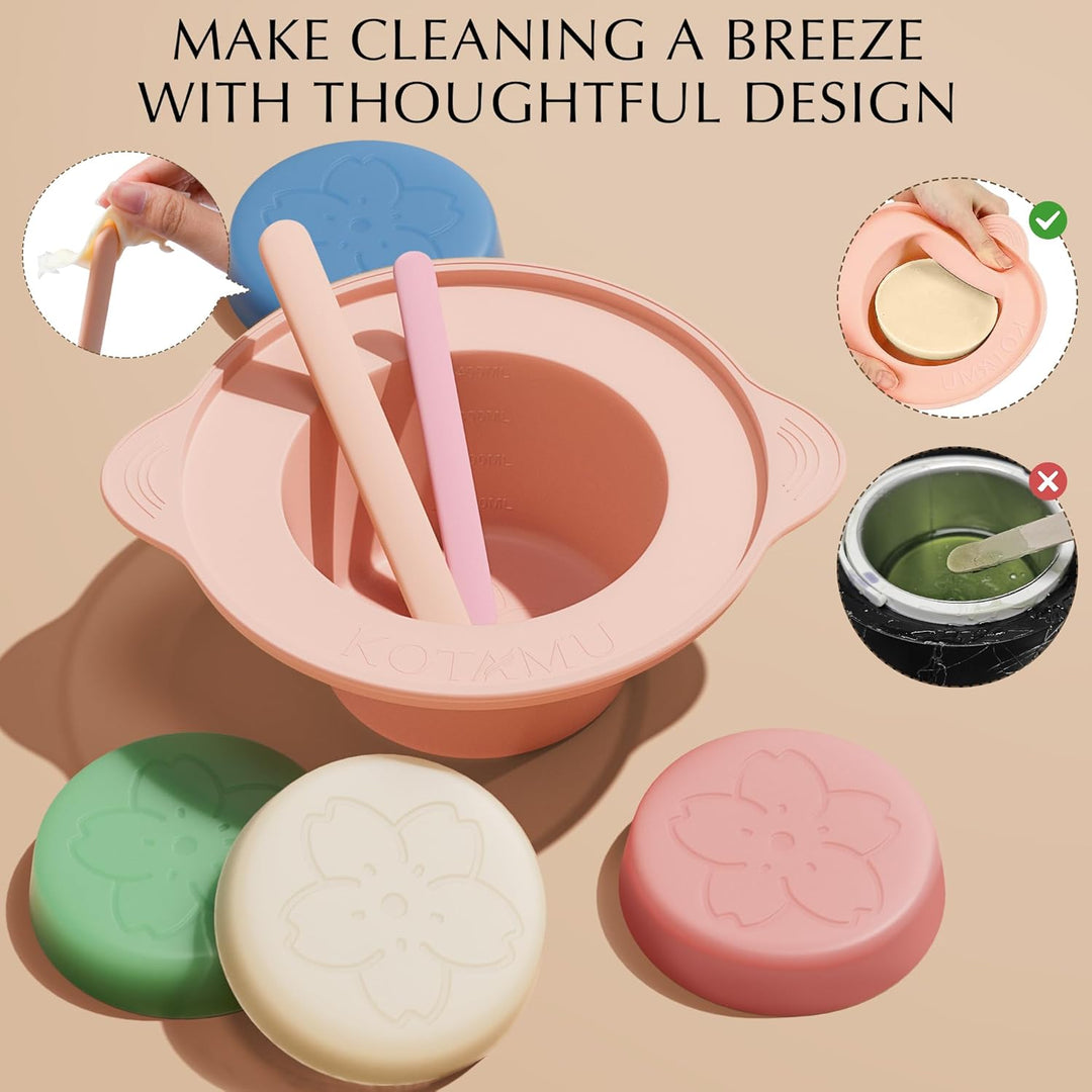 KOTAMU Waxing Set Professionelles, Digitaler Wachswärmer zur Heisswachs Haarentfernung, 600g Waxing