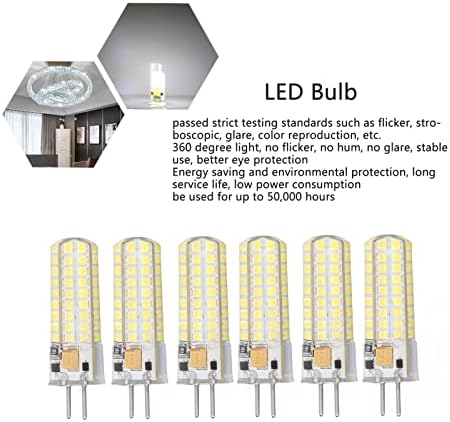 6 Stück 7 W AC DC12 V LED-Lampe GY6.35 Lampenfassung 700 Lm 72 LEDs 360-Grad-LED-Mais-Glühlampe für