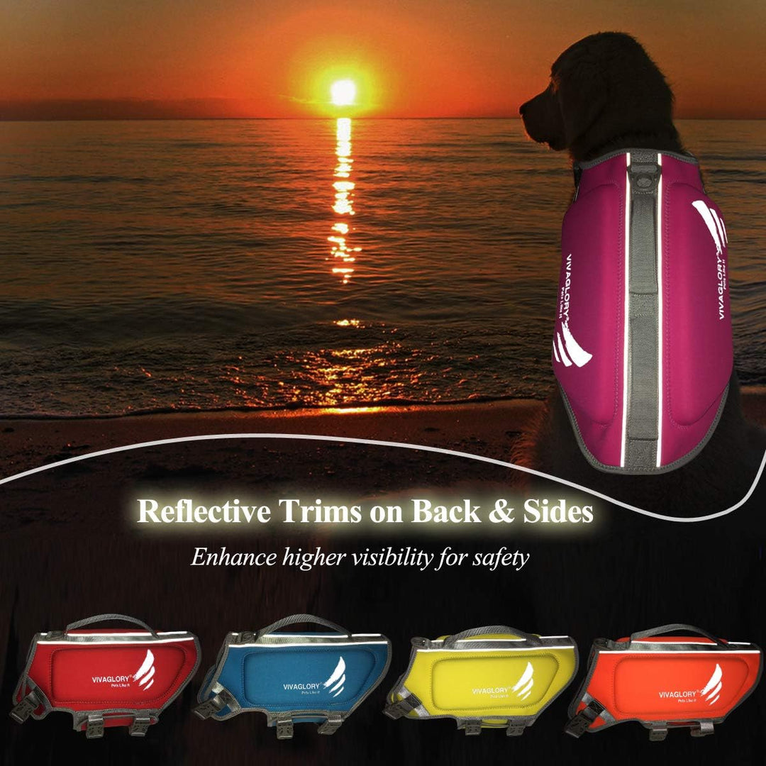 VIVAGLORY High Buoyancy Schwimmweste Hund, Rettungsweste, Hundeschwimmweste für Bootfahren, Schwimmh