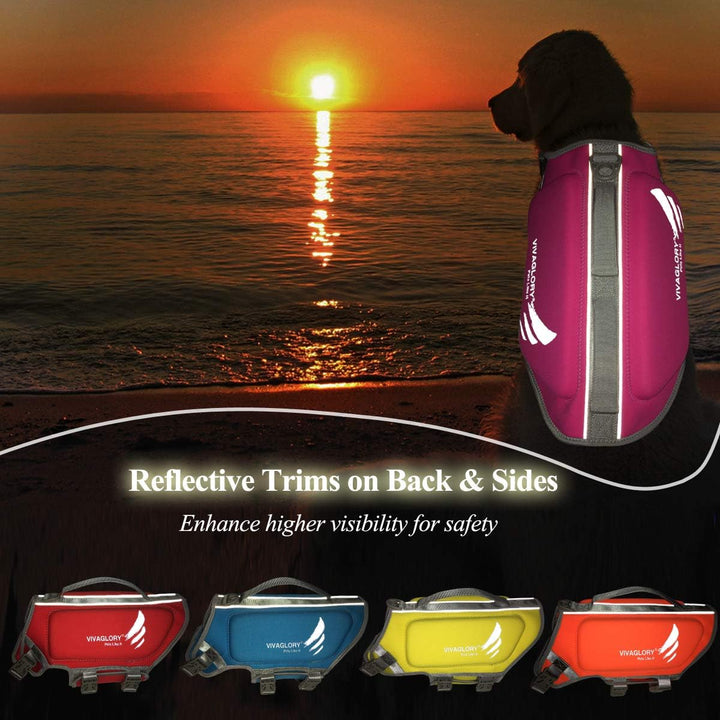 VIVAGLORY High Buoyancy Schwimmweste Hund, Rettungsweste, Hundeschwimmweste für Bootfahren, Schwimmh