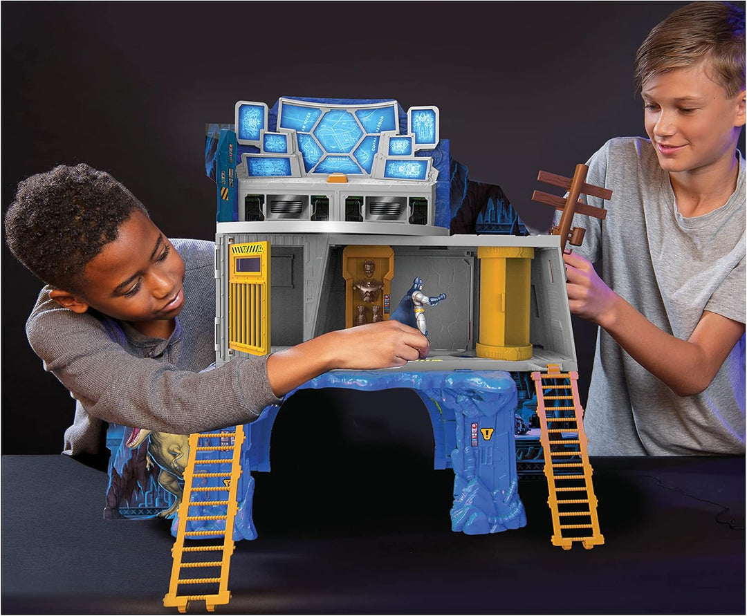 DC Batman 3-in-1-Batcave - Zweiseitiges Spielset mit 10cm grosser Batman-Actionfigur und umfangreich