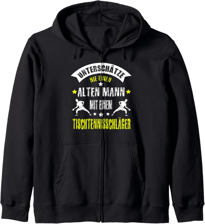 Tischtennis Sprüche Lustig Ping Pong Schläger Motiv Geschenk Kapuzenjacke