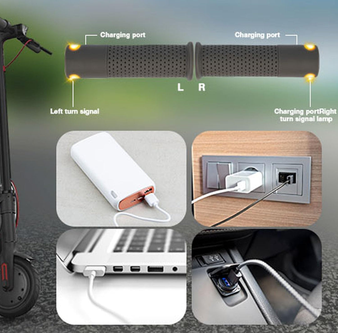 YINUOHUA E Scooter Blinker，Lenkerlicht Lenker mit Blinker Scooter Warnlenker Lenkerwarnleuchte Scoot
