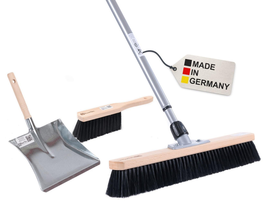 BawiTec Profi Kehrbesen Set Kehrset XL Besen 60cm Saalbesen 