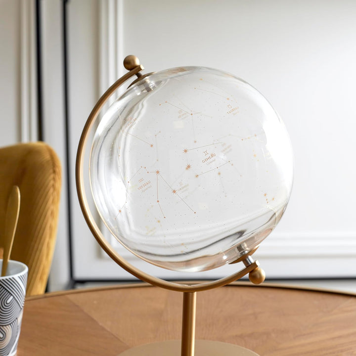 HOME DECO FACTORY, HD0093, Decorative Glass Globe with Constellations, elegant Decorative Object for