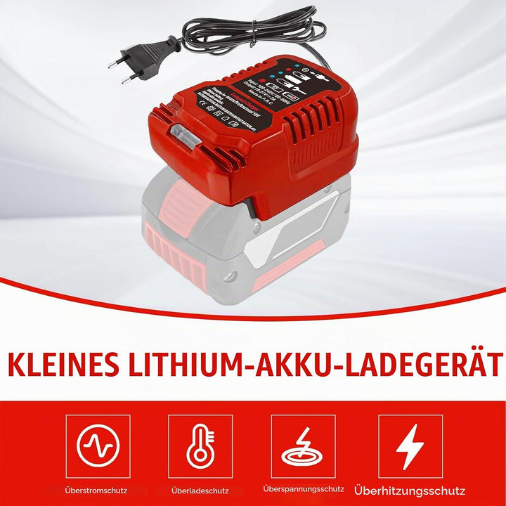 Ersatz PXC Ladegerät für Einhell 18V Power X-Change Akku - Tragbares Mini Ladegerät für Alle PXC-Akk