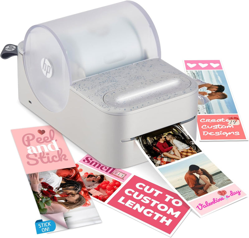 HP Sprocket Panorama Instant- Tragbarer Farbetiketten- und Fotodrucker (Grau). Personalisieren Sie D