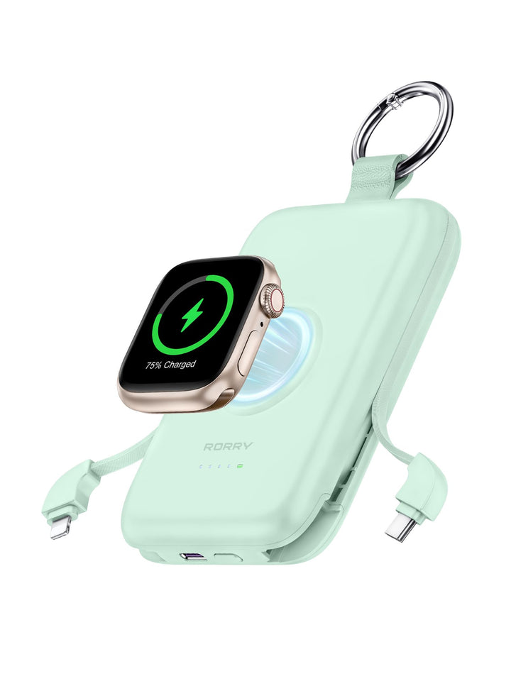 RORRY Power Bank,10000mAh PD 20W Leistung, Reise Schlüsselanhänger Ladegerät Kompatibel mit iPhone 1