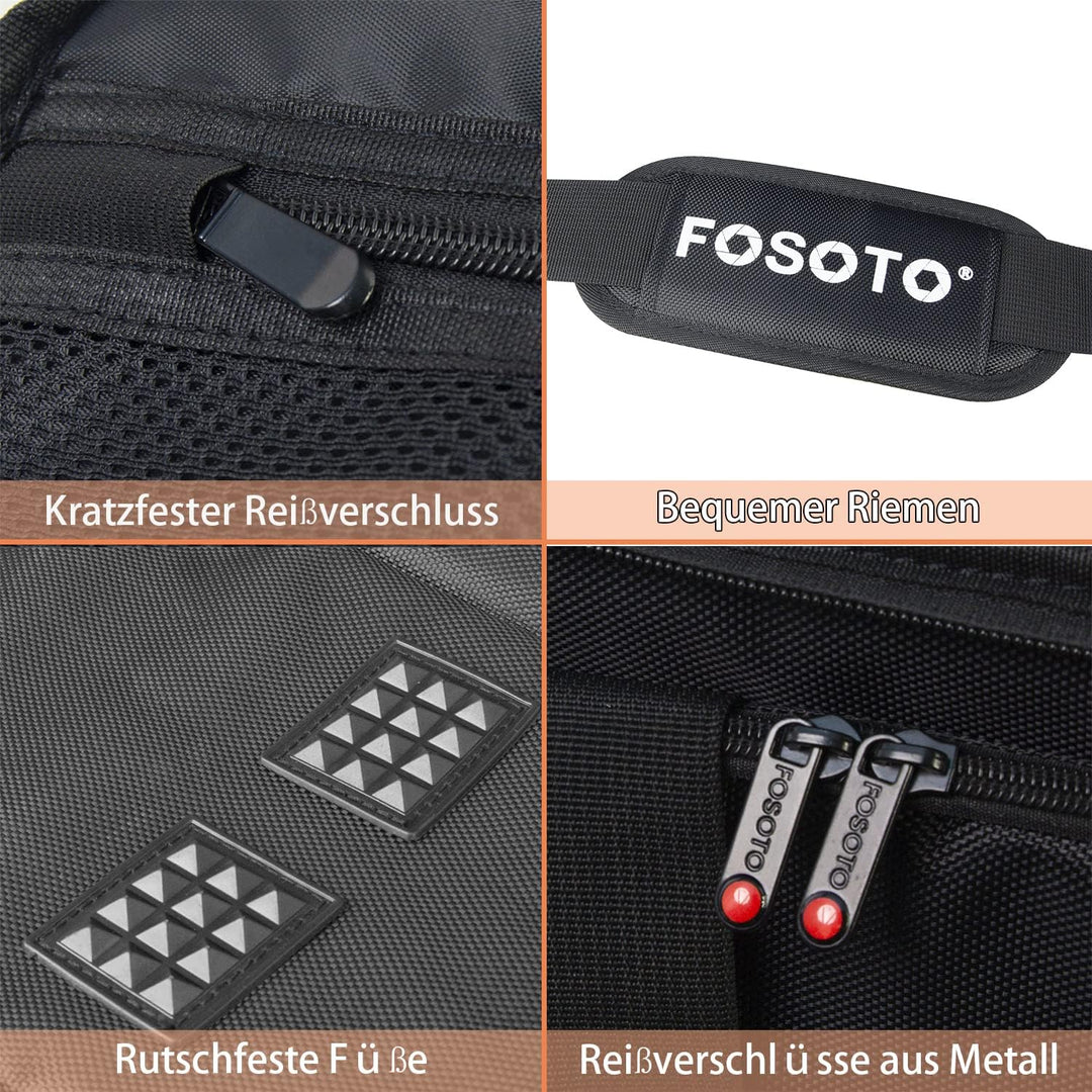 FOSOTO DSLR-Kameratasche Spiegelreflex Fototasche, Grosse XL Videokameara/Camcorder Tasche für Canon