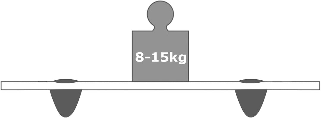 Randaco 2X Glasablage mit Wandhalterung, Wandregal Mattglas mit 8mm ESG Sicherheitsglas und Halterun