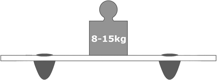 Randaco 2X Glasablage mit Wandhalterung, Wandregal Mattglas mit 8mm ESG Sicherheitsglas und Halterun