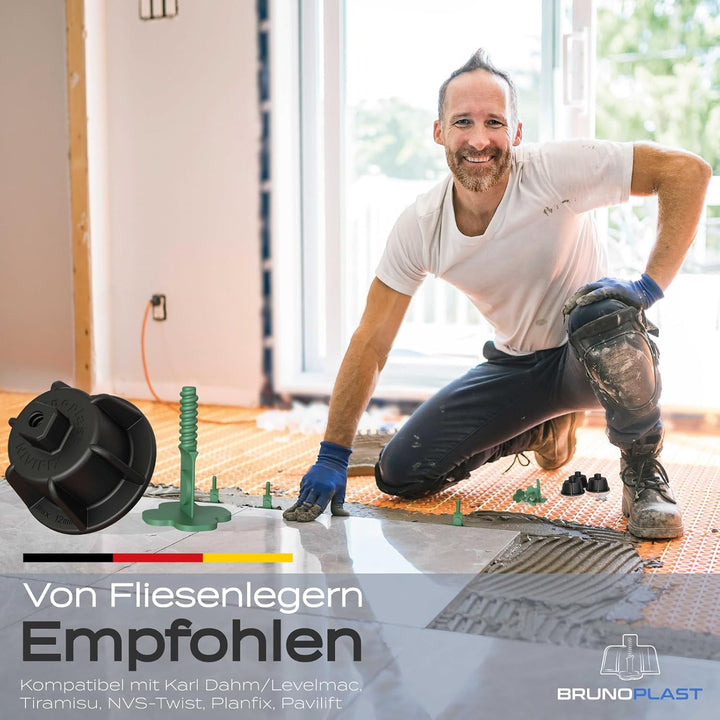 Fliesen Nivelliersystem 250x Zuglaschen Standard/linear PRO für 4 mm Fugen | Nivelliersystem zum Ver