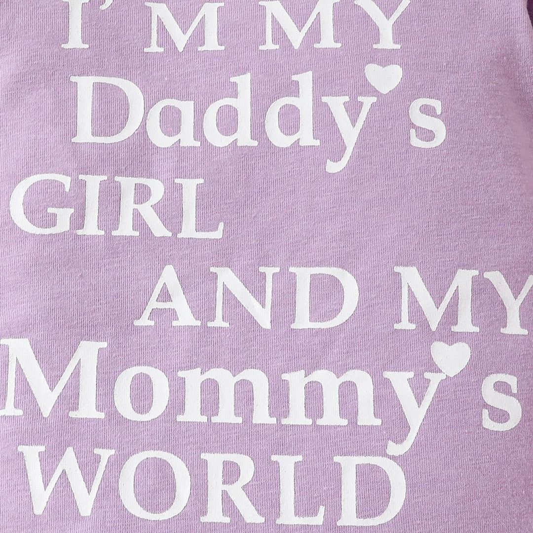 UUAISSO Neugeborenes Baby Mädchen Kleidung Papas Mädchen Langarm Strampler Tops Blumenhosen Sets Sti