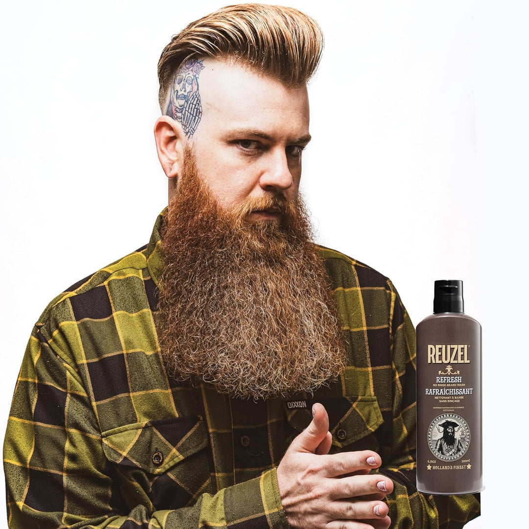 Reuzel Refresh No Rinse Beard Wash, Instantly Freshens Beard, 200 ml